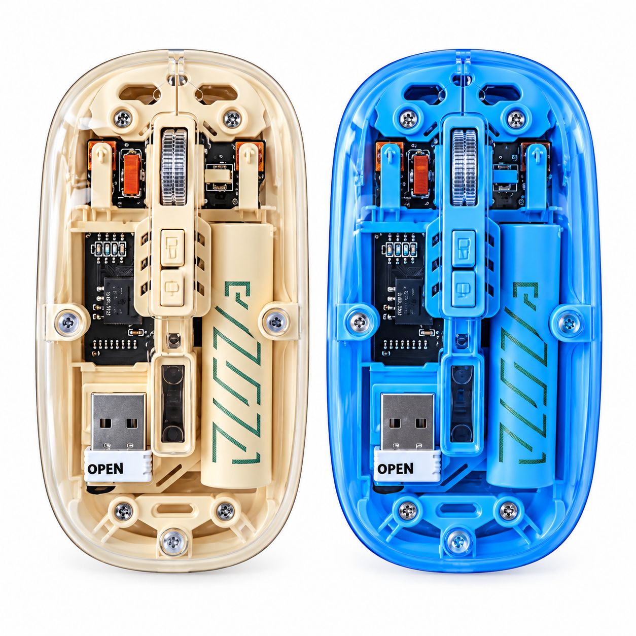 Transparent Wireless Multicolor Optical Mouse
