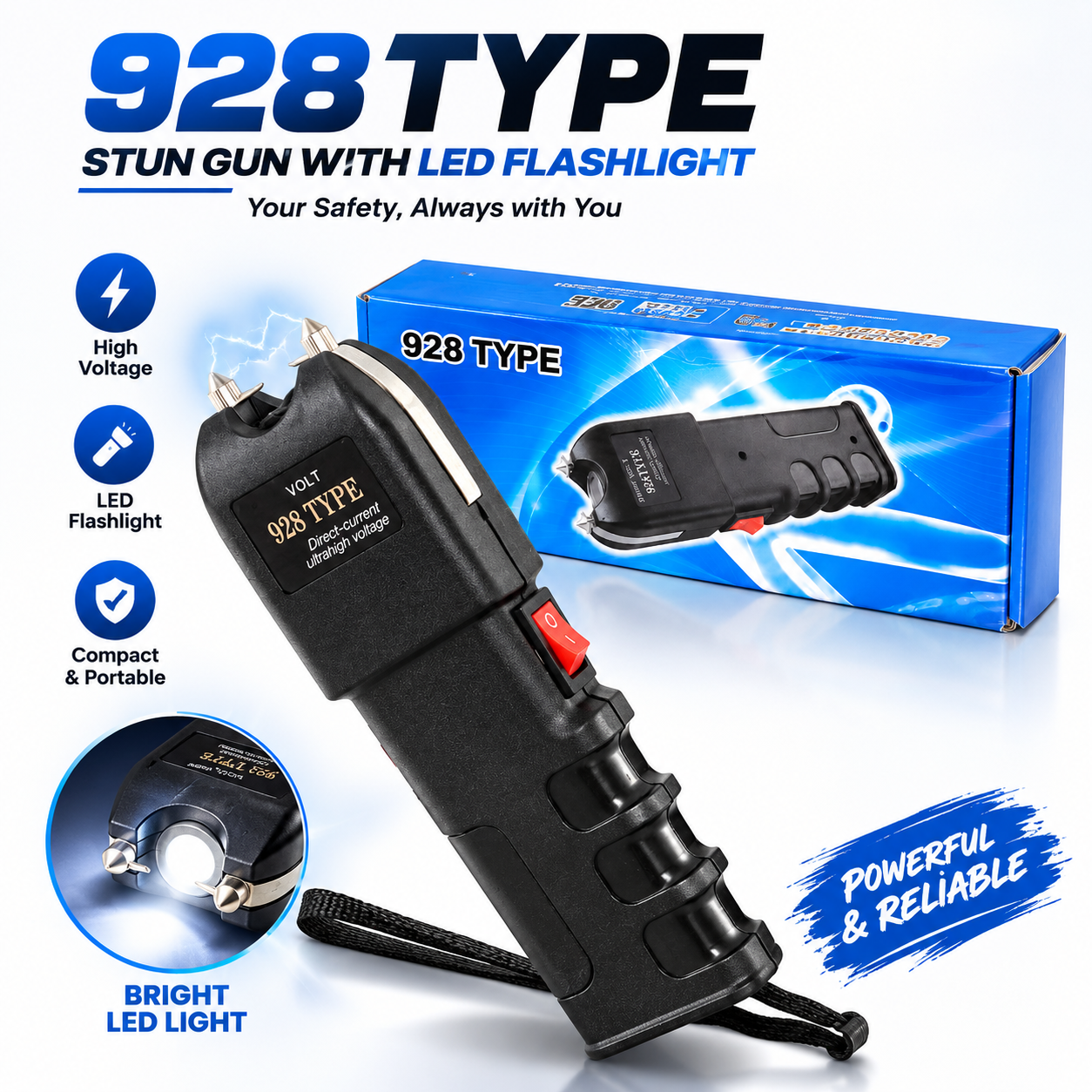 Self Defence Stun Gun-928 with Flashlight